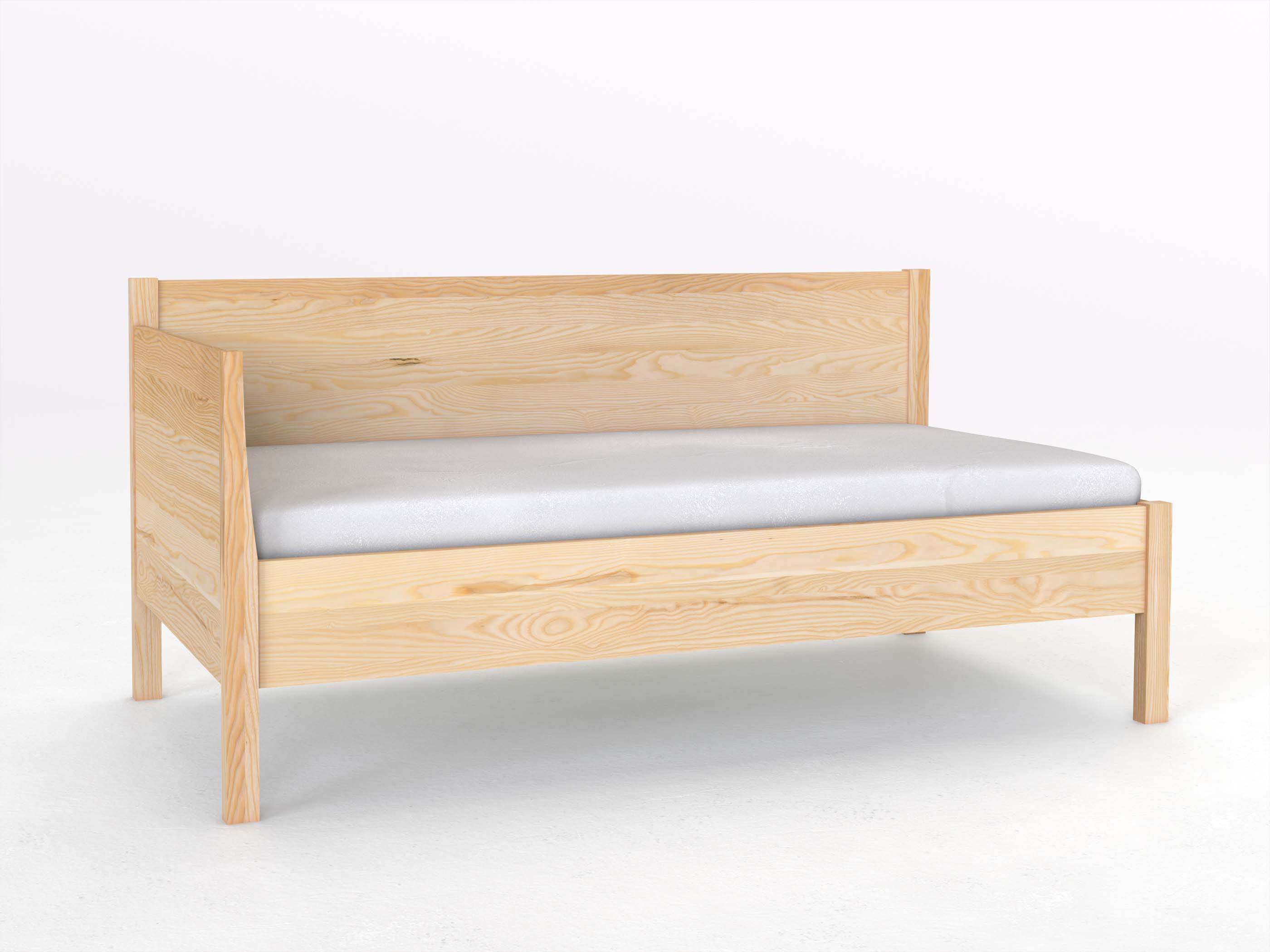 Sofabett „Melanie“ aus Esche in den Maßen 90 x 200 cm - mit Armlehne links