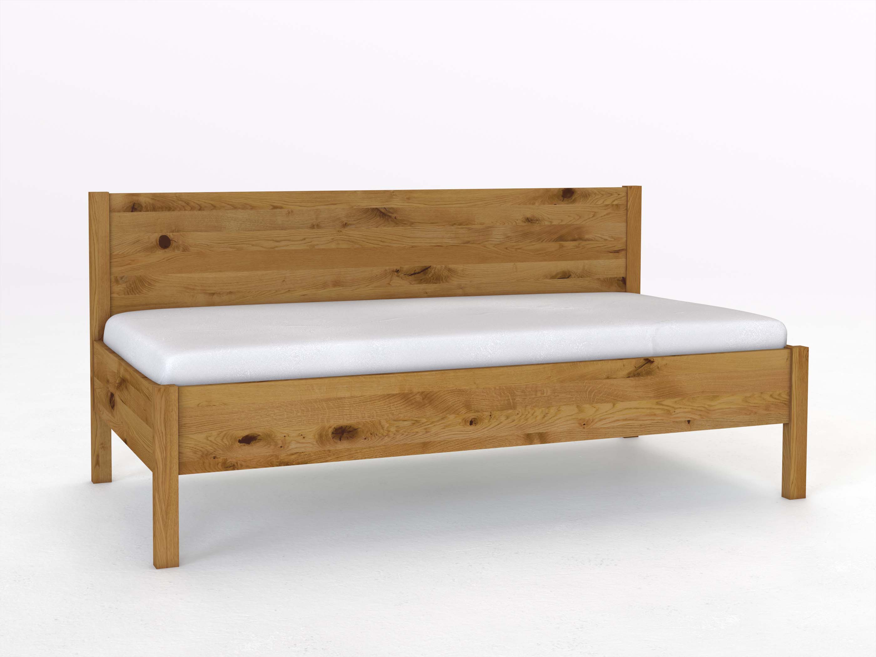 Sofabett „Melanie“ aus Wildeiche in den Maßen 90 x 200 cm - ohne Armlehne
