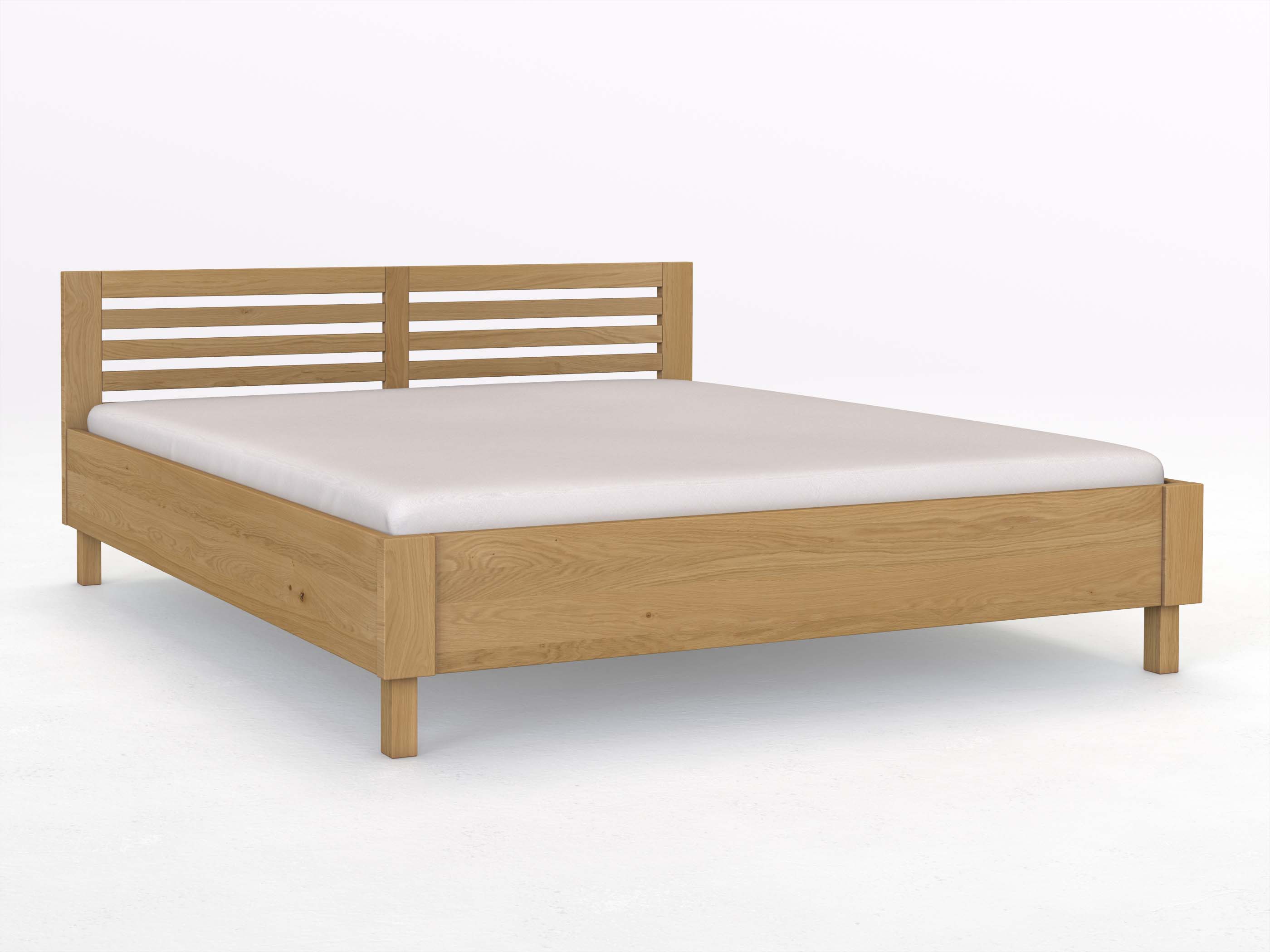 Bett „Moritz“ aus Eiche Hell in 180 x 200 cm