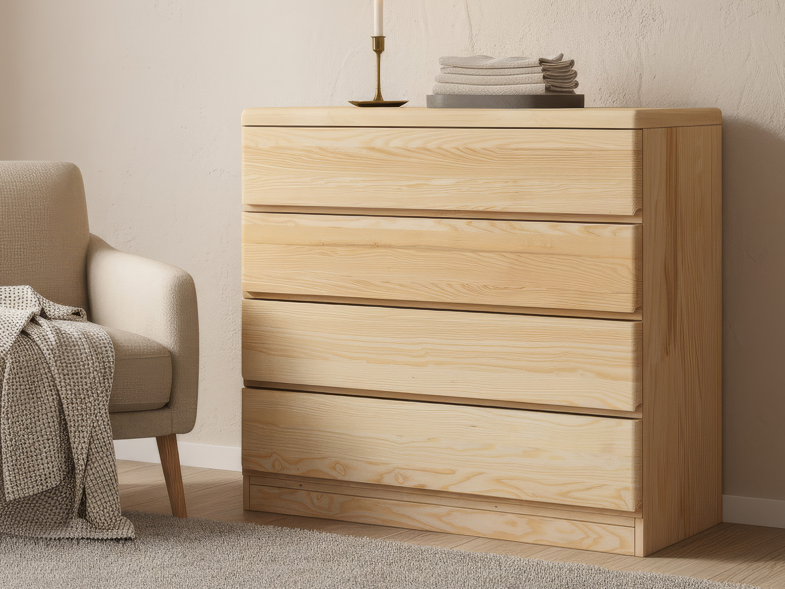 Eschenkommode „Norbert“ mit 4 Laden 