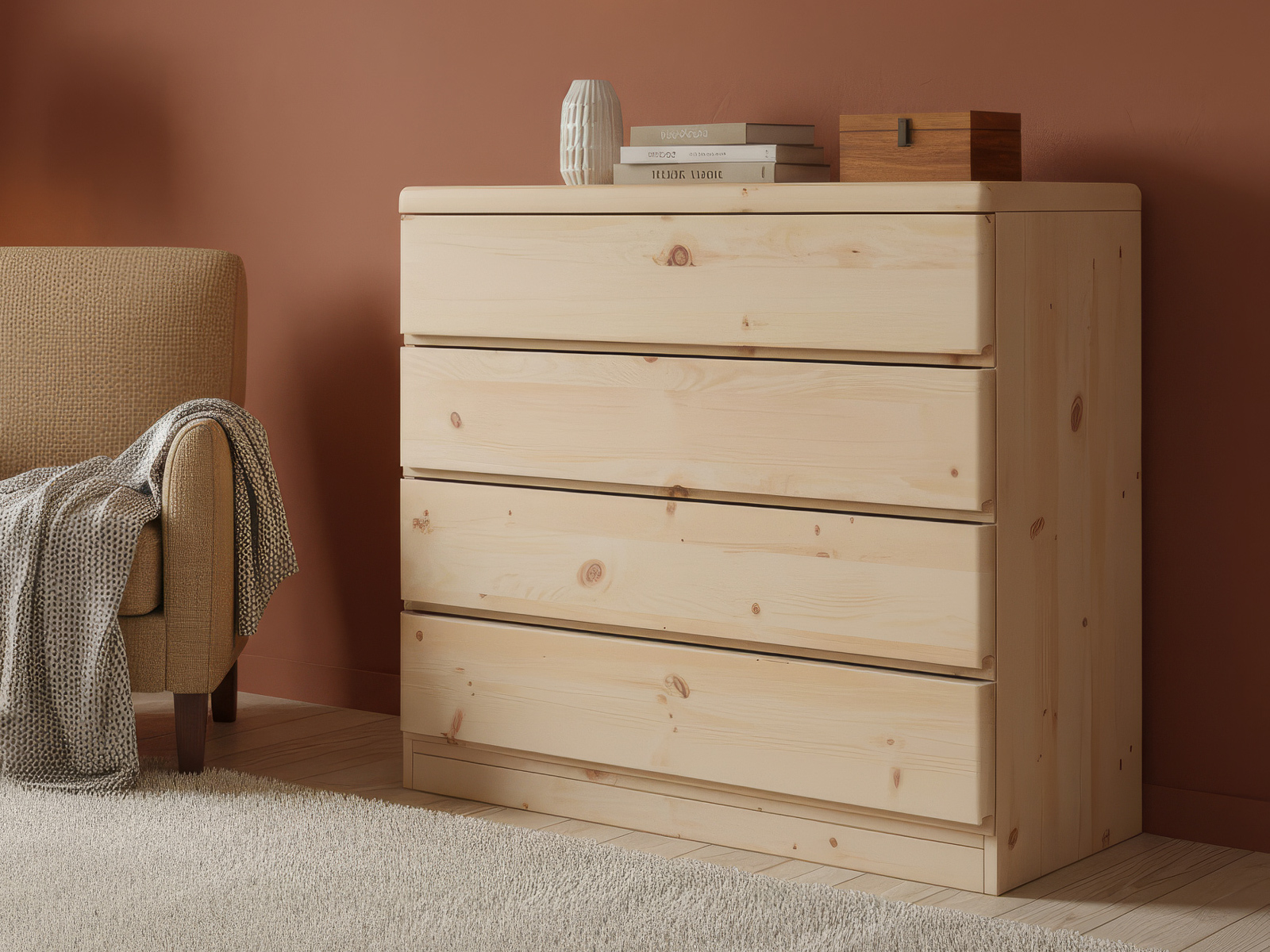 Zirbenkommode „Norbert“ mit 4 Laden 