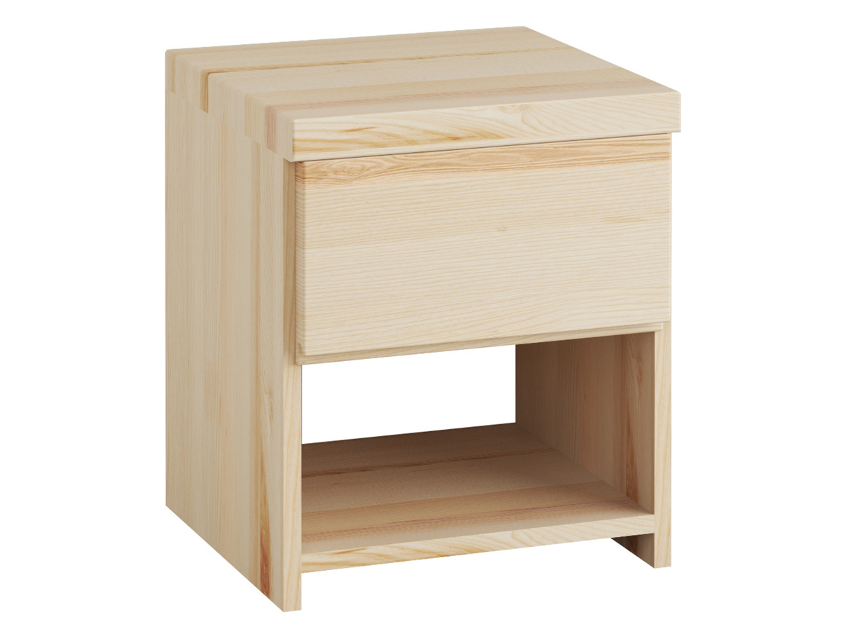 Nachttisch aus Esche „Patrizia“ mit einer Schublade, in Komforthöhe