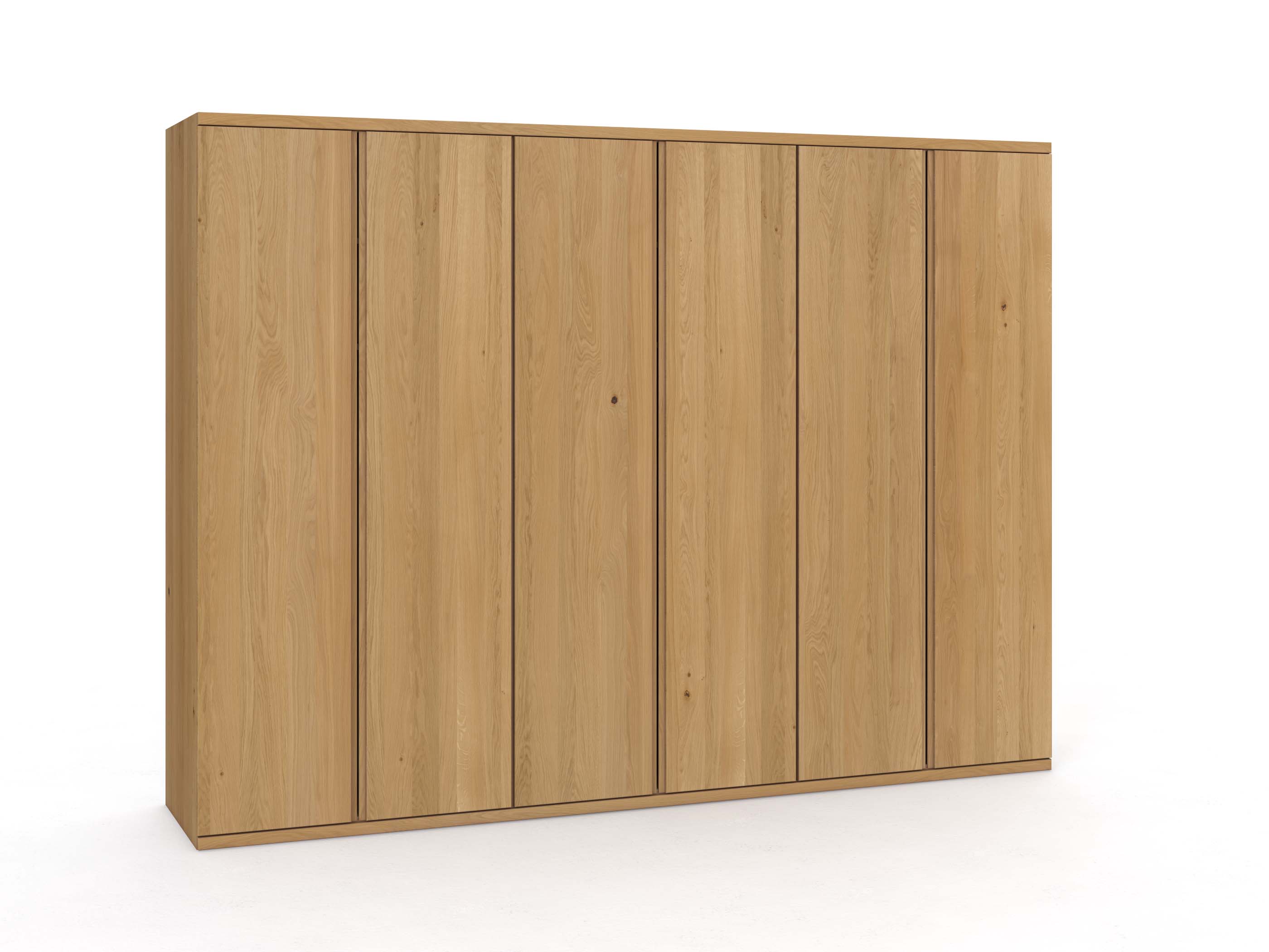 Eichenschrank „Romana“, 6-türig, Höhe 220 cm, Griffausführung „Patrizia“