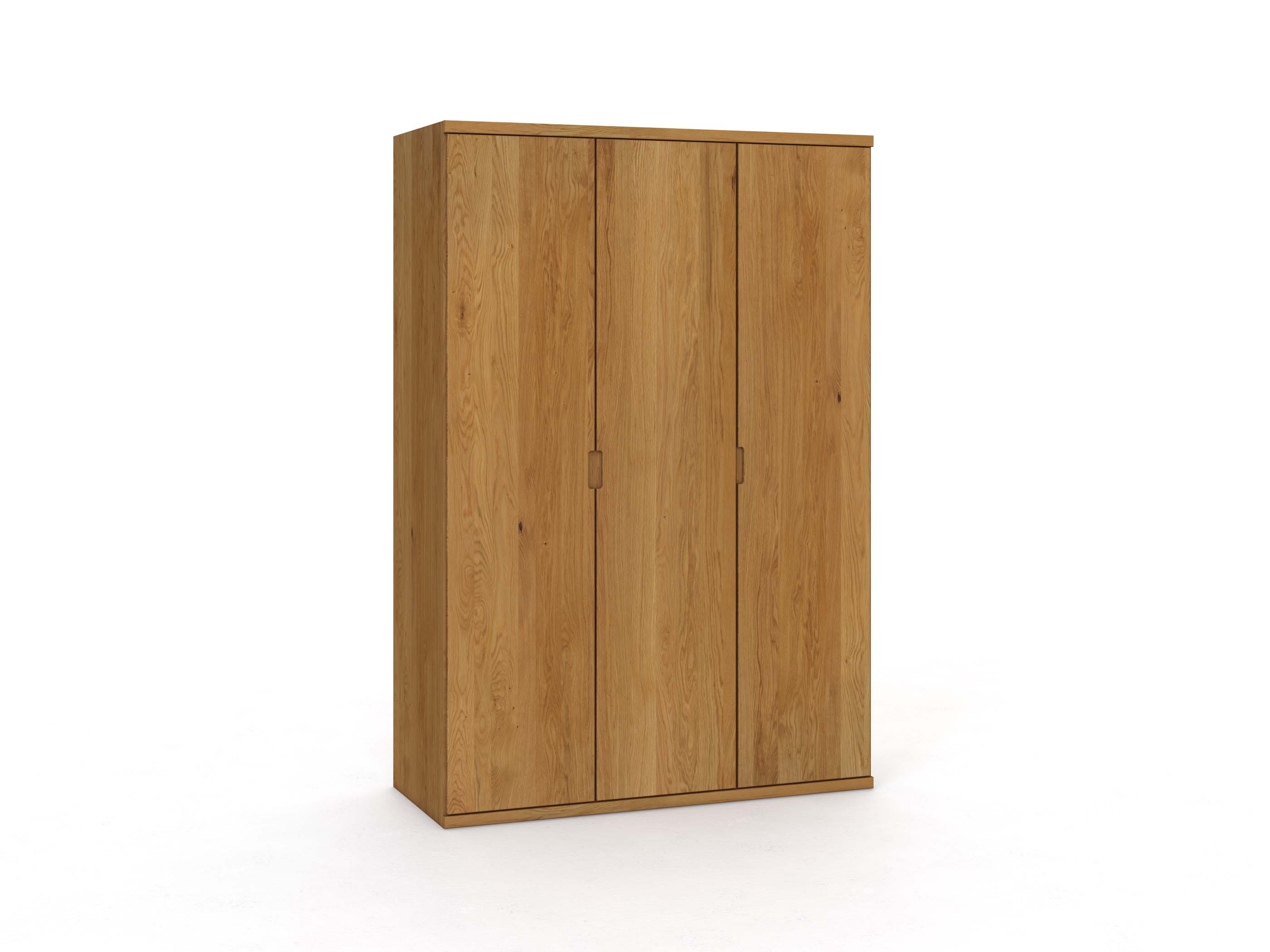 Eichenschrank „Romana“, 3-türig, Höhe 220 cm, Griffausführung „Lukas“