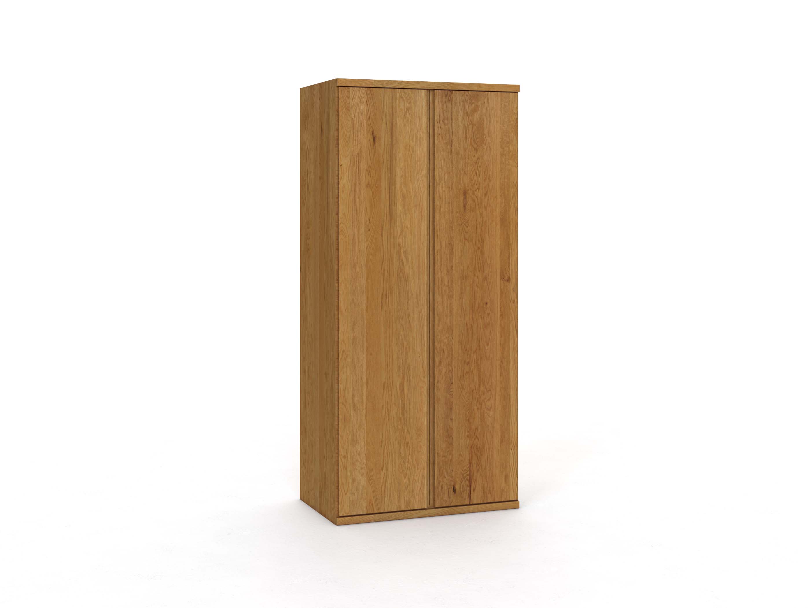 Eichenschrank „Romana“, 2-türig, Höhe 220 cm, Griffausführung „Patrizia“