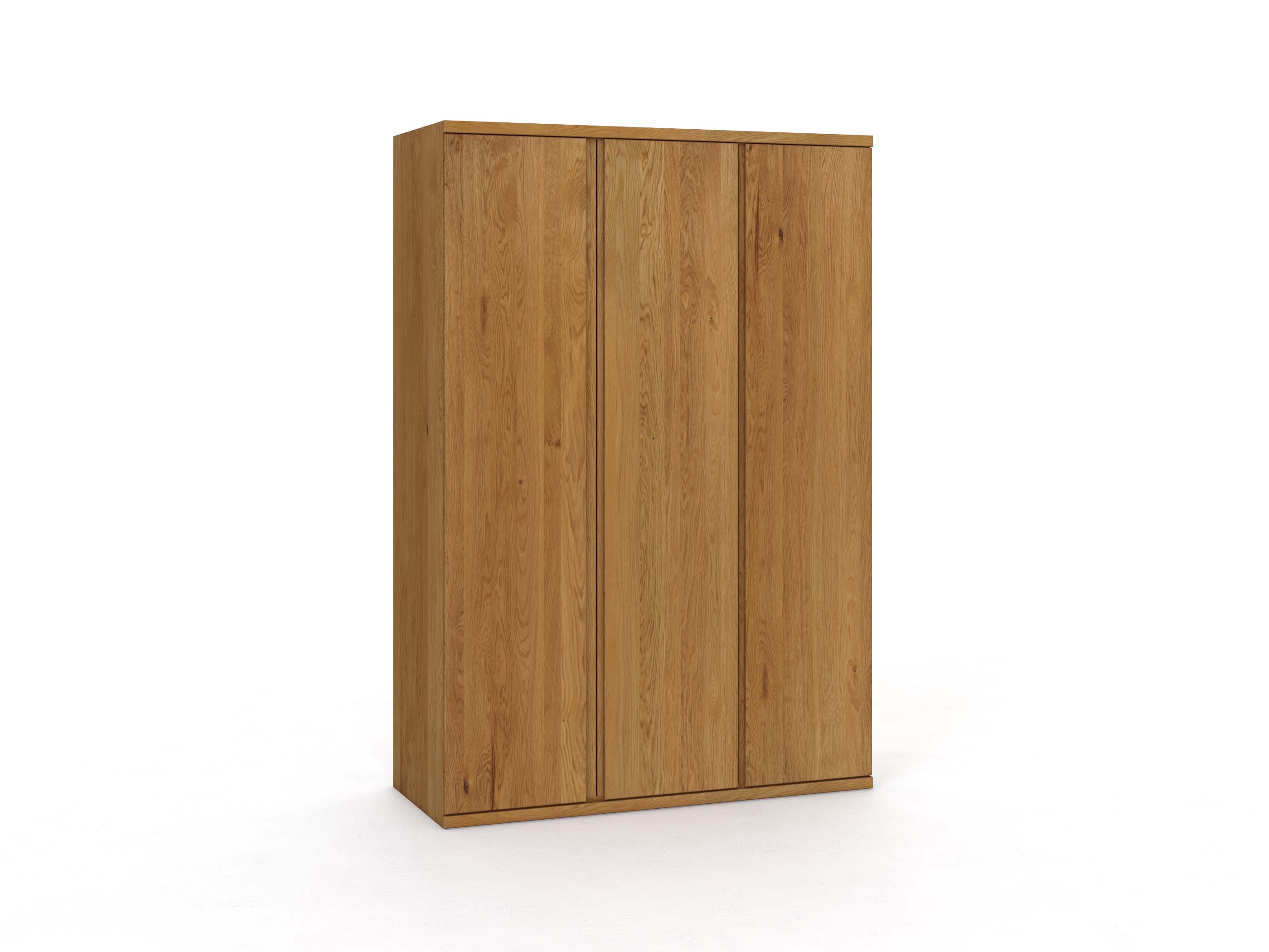 Eichenschrank „Romana“, 3-türig, Höhe 220 cm, Griffausführung „Patrizia“