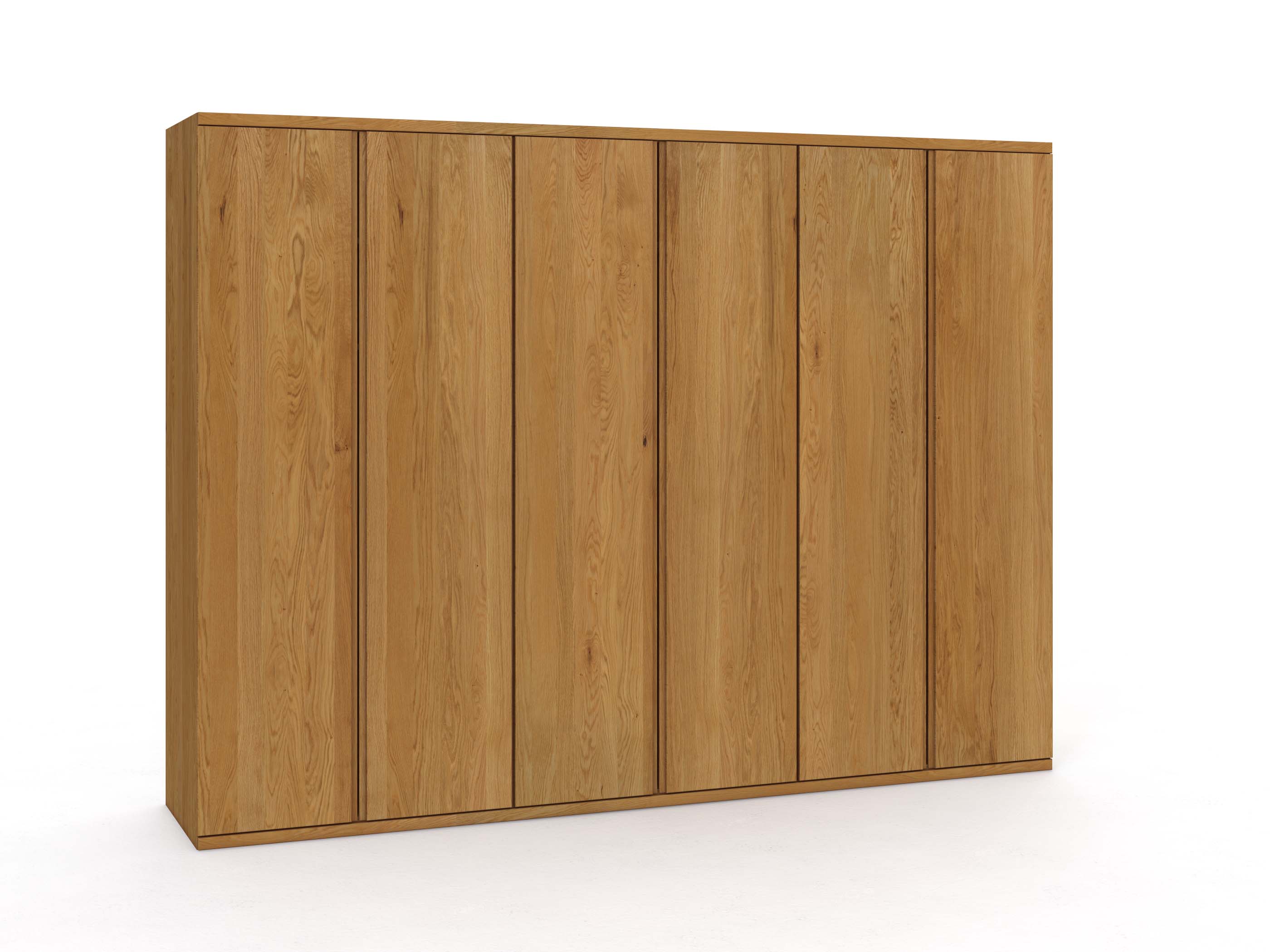 Eichenschrank „Romana“, 6-türig, Höhe 220 cm, Griffausführung „Patrizia“