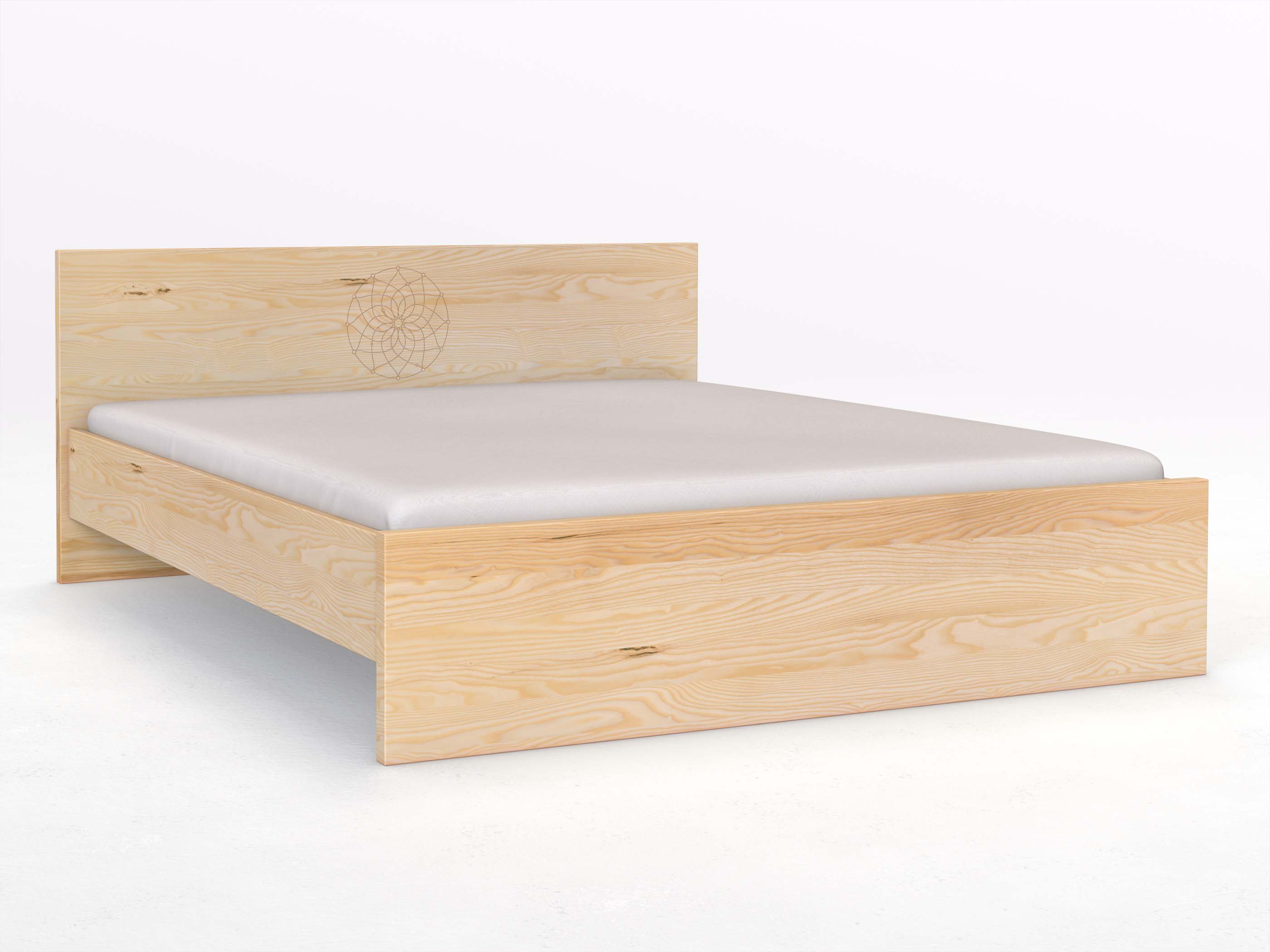 Eschenbett „Raphaela“ in 180 x 200 cm mit Gravur „Traumfänger“