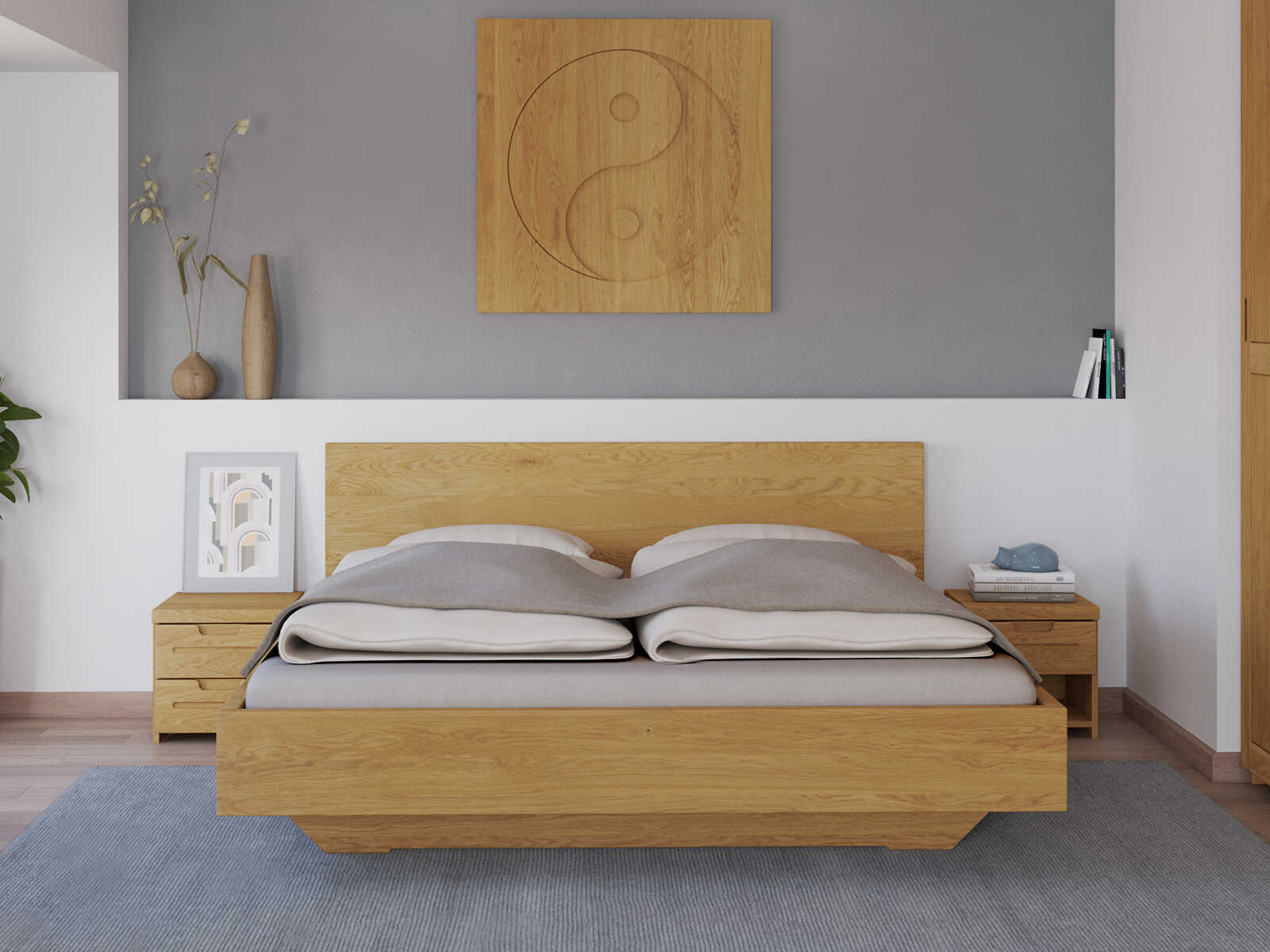 Bett „Lukas“ aus Eiche in 180 x 200 cm