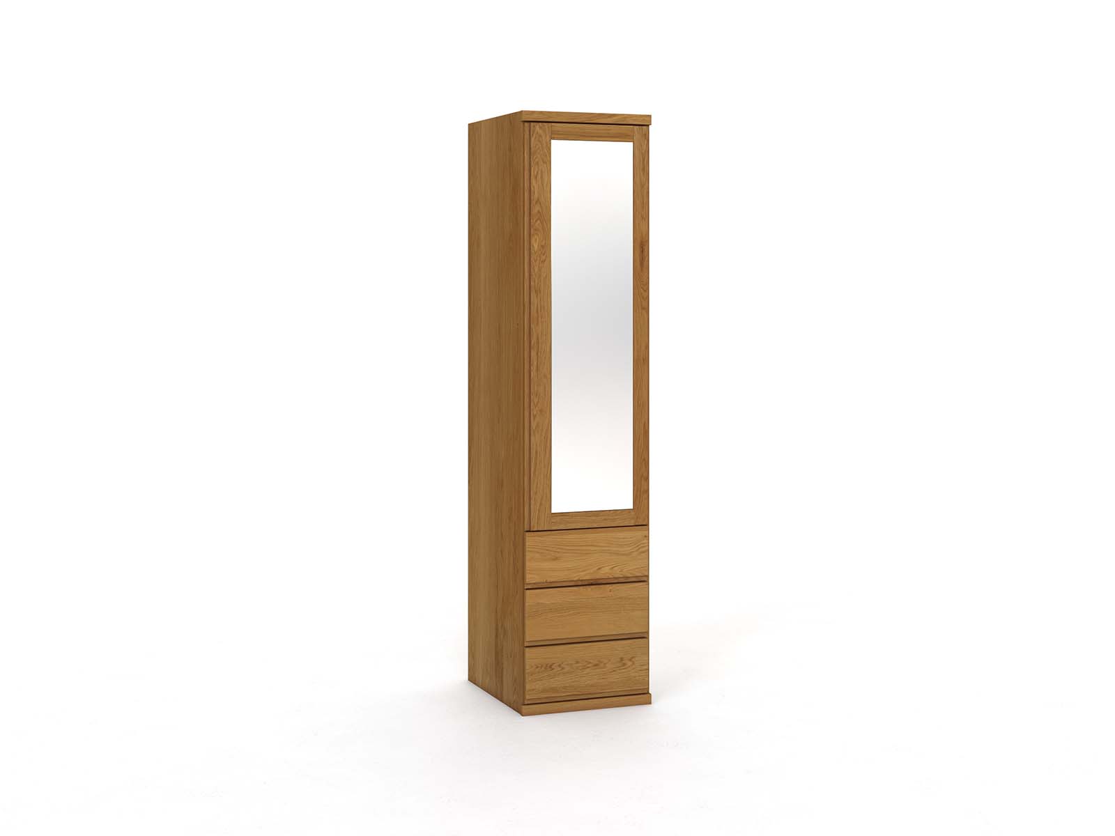 Massivholzschrank „Sandra“, 2-türig, Höhe 220 cm, Griffausführung „Patrizia“