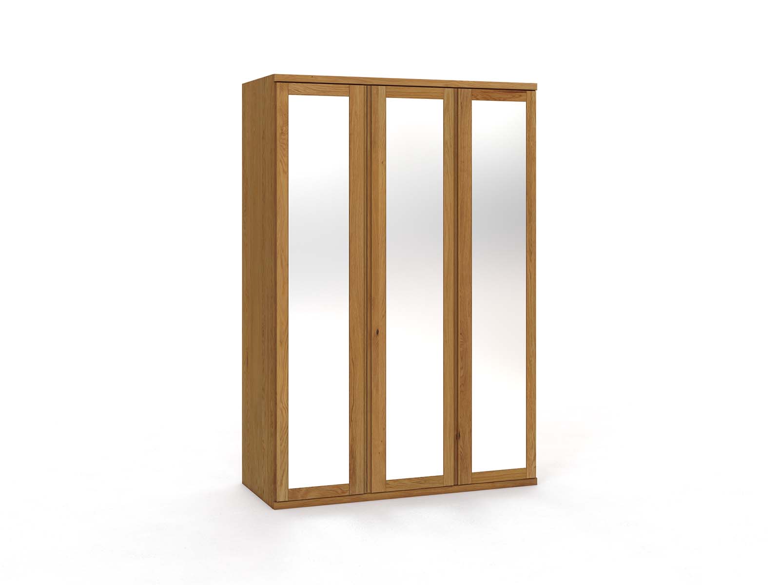 Wildeichenschrank „Sandra“, 3-türig, Höhe 220 cm, Griffausführung „Patrizia"