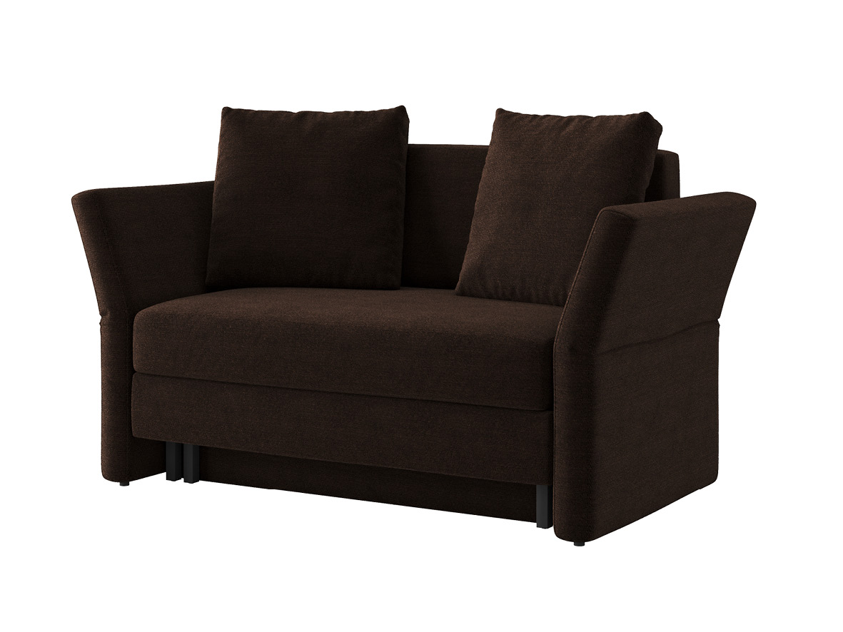 Sofa „Clarissa“ mit Stoff „Ankogel“: Sofafarbe Kaffee, Kissenfarbe Kaffee
