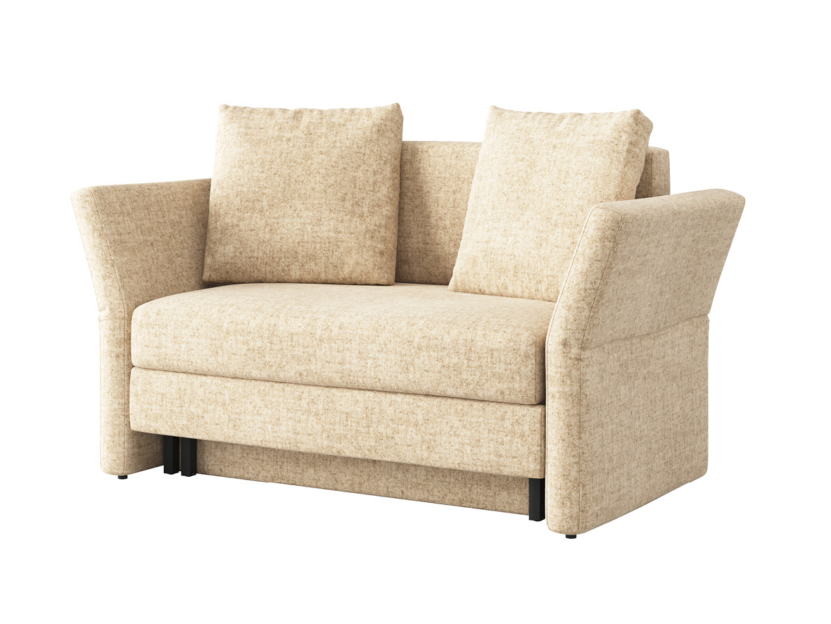 Sofa „Clarissa“ mit Stoff Loden von „Steiner 1888“: Sofafarbe Beige, Kissenfarbe Beige