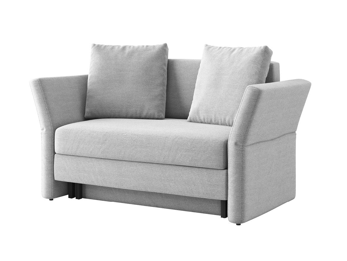 Sofa „Clarissa“ mit Stoff „Ankogel“: Sofafarbe Fels, Kissenfarbe Fels