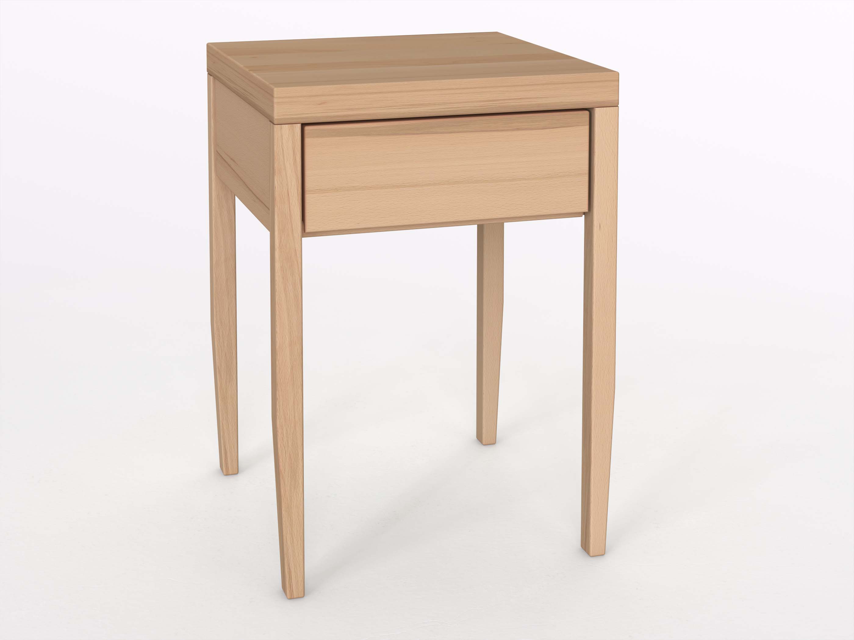 Nachttisch „Sophia“ aus Kernbuche in Boxspringhöhe