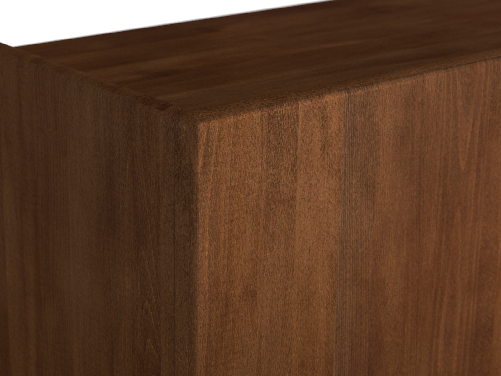 Kanten abgerundet - Buchenschrank Dunkel „Viktor“ Detail