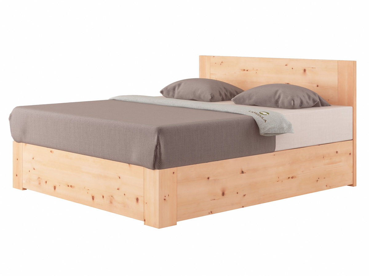 Zirbenholzbett "Alois" Boxspring Bett aus Massivholz Zirbe LaModula.at