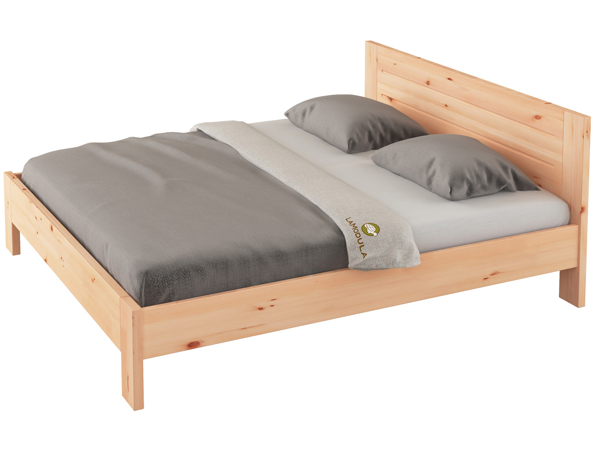 Zirbenbett "Dana" Ein Zirbenholzbett von LaModula metallfrei