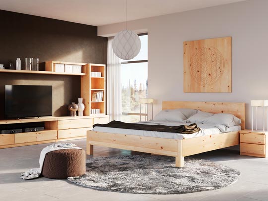 Schlafzimmer aus Zirbenholz