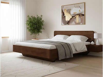 Dunkle Buche Schlafzimmer