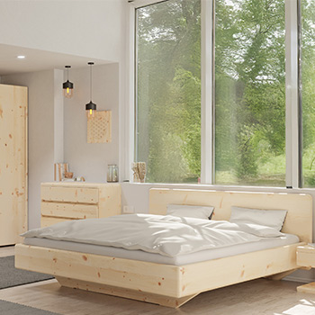 Zirbenbett "Valentina" Designlinie Gleichklang
