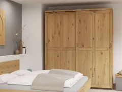Schrank Wildeiche Hell massiv