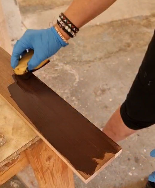 Kernbuche naturgeölt mit Palisander - dunkelbraun