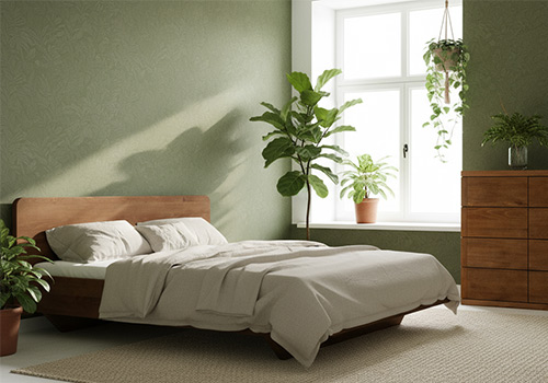 Schlafzimmer in Buche Dunkel