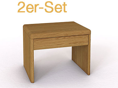 Nachttisch 2er Set "Doris" Eiche