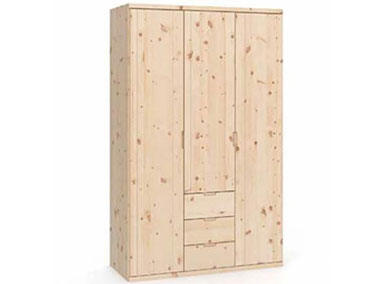 Zirbenschrank 3-türig "Egon" Drehtür