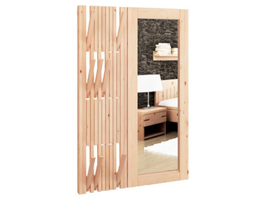 Garderobe aus Zirbe "Agnes" mit Spiegel rechts
