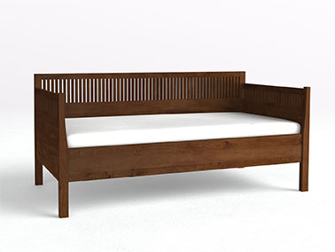 Sofabett Buche Dunkel "Julia" mit 2 Armlehnen