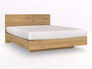 Massivholzbett Boxspring Wildeiche Hell inkl. Lattenrost