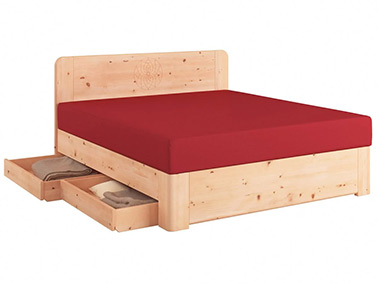 Zirbenbett Boxspring-Optik