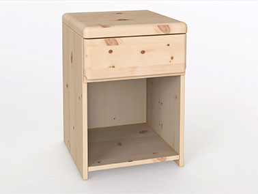 Zirbennachttisch "Tom" Boxspring