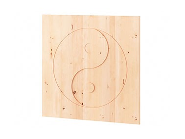 Zirbenwandbild "Yin Yang"