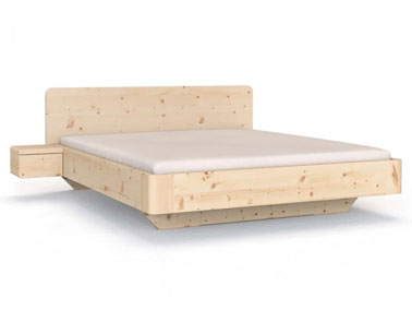 Zirbenbett "Clara" mit Nachttischen