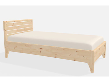 Zirbenholzbett "Nina" 100 cm breit