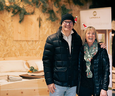 Franz Lagger (LaModula) mit Garten-Heidi Kochauf