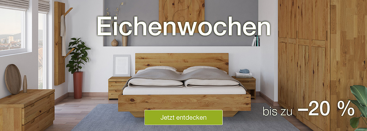 Schlafzimmer mit MassivholzmÃ¶bel in Eiche