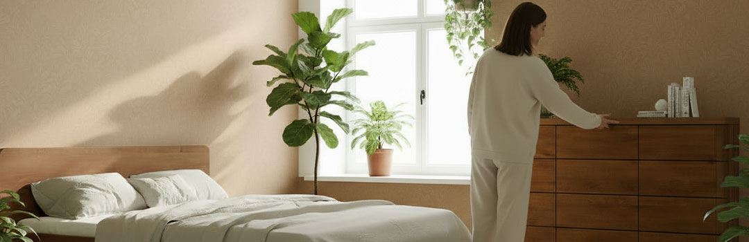 Massivholzkommode dunkel Buche