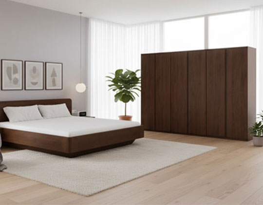 Schlafzimmer Buche dunkel mit Bett "Clara"